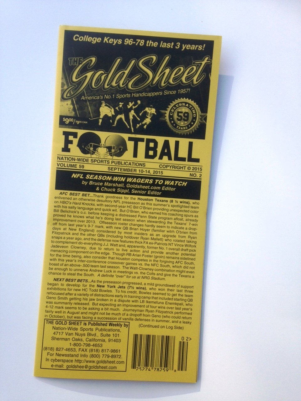 Classic GoldSheet Newsletter