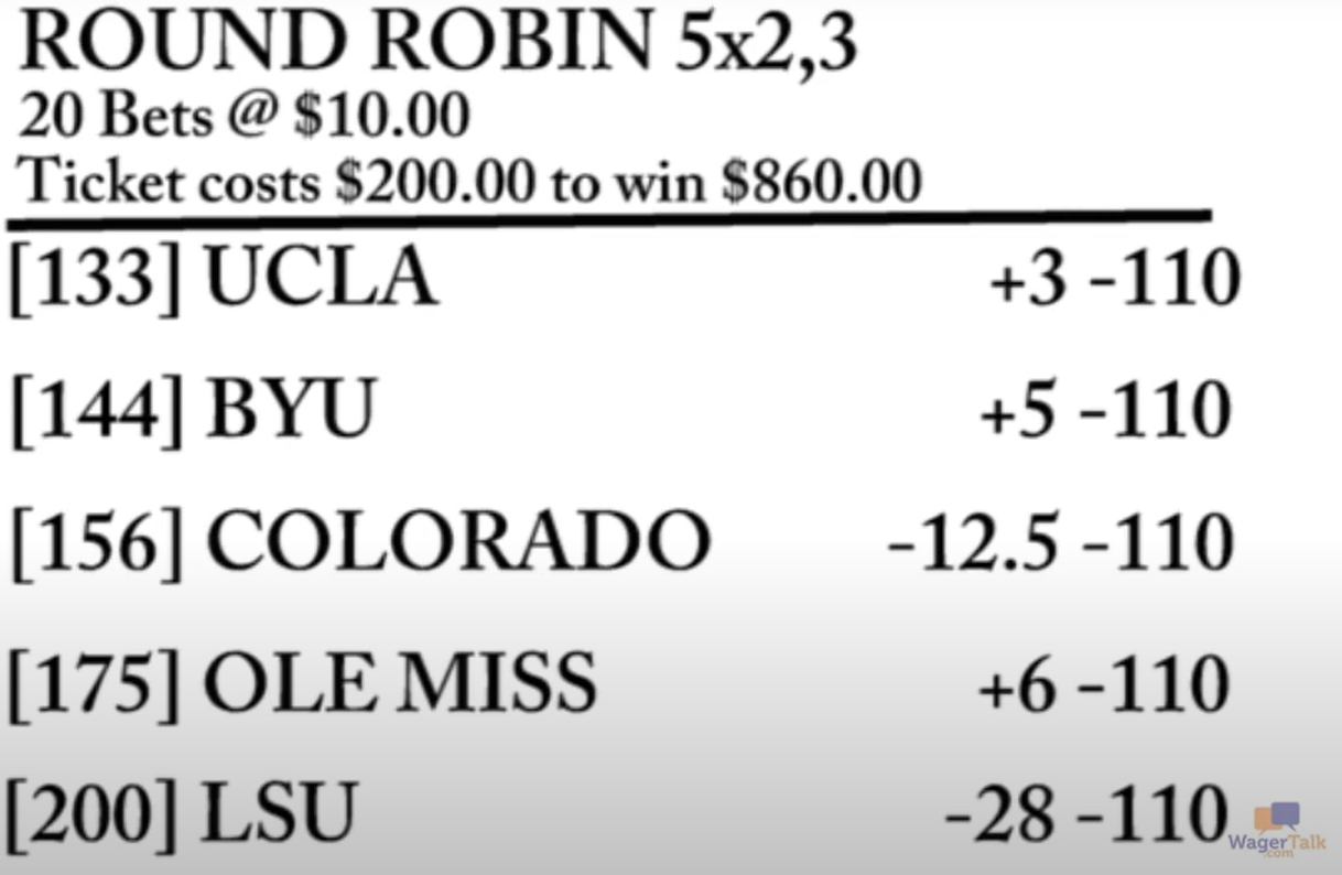sports betting round robin parlays