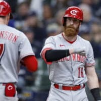 Reds Players Celebrate home run prop bets