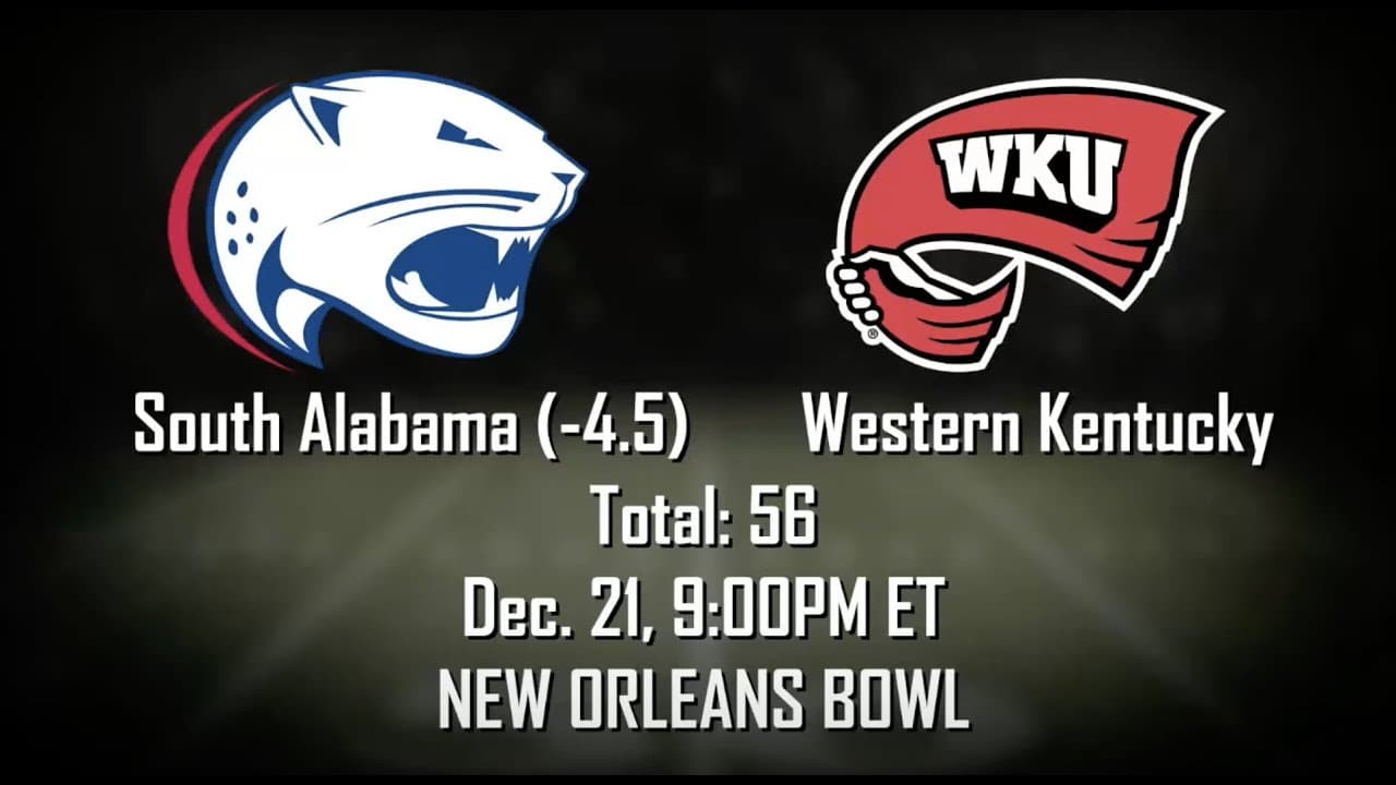 Western Kentucky Hilltoppers vs South Alabama Jaguars Prediction,  12/21/2022 College Football Picks, Best Bets & Odds