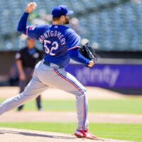 Jordan Montgomery pitches MLB baseball for Rangers