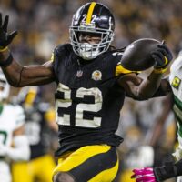 Najee Harris attempts to hit player props on Monday Night Football