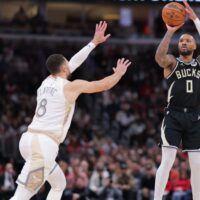 Damian Lillard attempts to win 2025 NBA Three-Point Contest